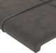 vidaXL Zaglowek do lozka me LED, σκούρο γκρι, 183x16x118/128 εκ., βελούδο