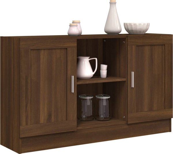vidaXL Komoda καφέ δρυς, 120x30,5x70 cm, από ξυλώδες υλικό