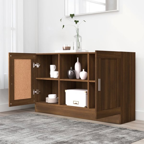 vidaXL Komoda καφέ δρυς, 120x30,5x70 cm, από ξυλώδες υλικό