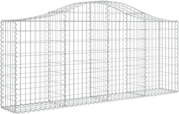 vidaXL Γωνιακό κουτί gabion, 200x30x80/100 εκ, γαλβανισμένο σίδερο