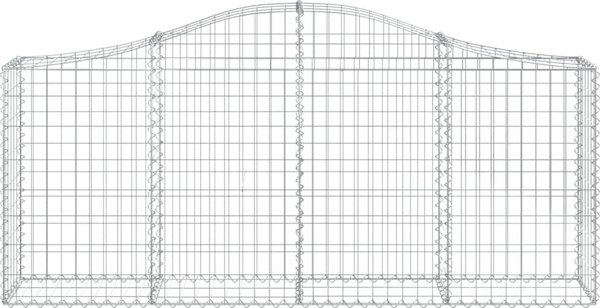vidaXL Γωνιακό κουτί gabion, 200x30x80/100 εκ, γαλβανισμένο σίδερο