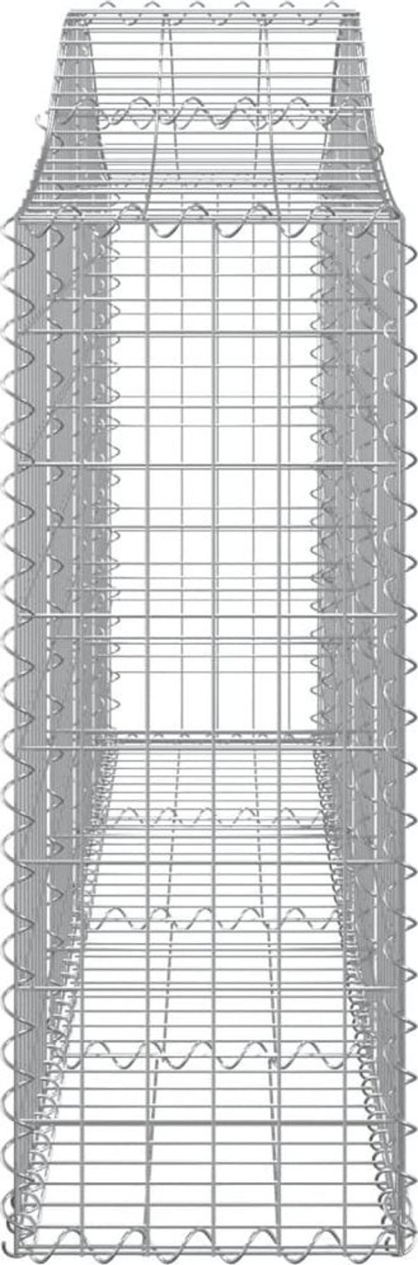 vidaXL Γωνιακό κουτί gabion, 200x30x80/100 εκ, γαλβανισμένο σίδερο