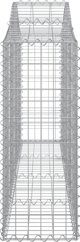 vidaXL Γωνιακό κουτί gabion, 200x30x80/100 εκ, γαλβανισμένο σίδερο