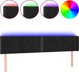 vidaXL Zaglowek do lozka z LED, czarny, 163x16x78/88 cm, aksamit