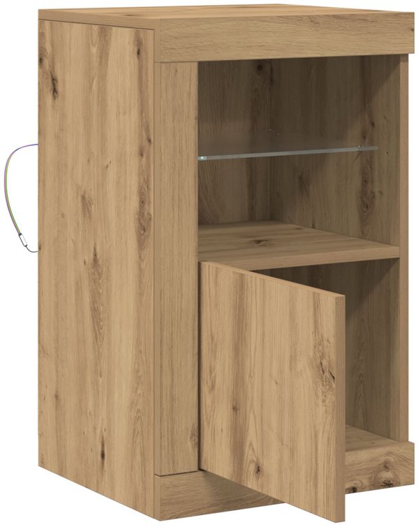 vidaXL Πλευρικό Ντουλάπι, Δρυς Artisan, Ξύλο Μηχανικής Επεξεργασίας, Μεσαίο