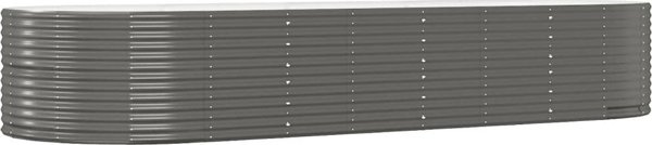 vidaXL vidaXL Donica ogrodowa, szara, 367x140x68 cm, malowana proszkowo stal
