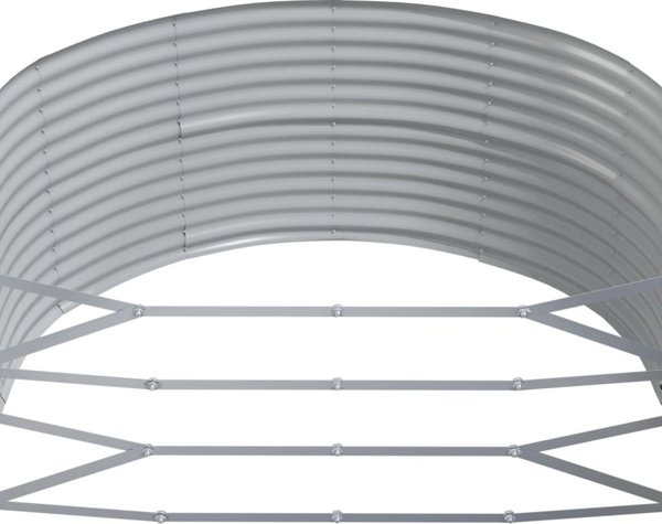 vidaXL vidaXL Donica ogrodowa, szara, 367x140x68 cm, malowana proszkowo stal
