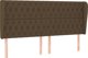 vidaXL Κεφαλάρι Uszak, σκούρο καφέ, 203x23x118/128 cm, ύφασμα