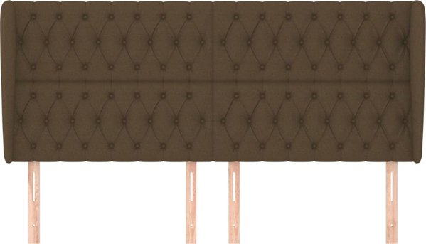 vidaXL Κεφαλάρι Uszak, σκούρο καφέ, 203x23x118/128 cm, ύφασμα