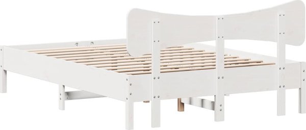 vidaXL Κορμός κρεβατιού χωρίς στρώμα λευκός 120x200 εκ. ξύλο πεύκου