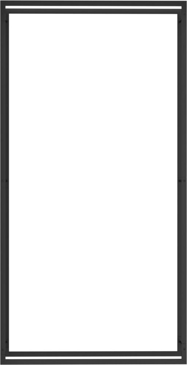 vidaXL vidaXL Stojak na drewno, matowy czarny, 110x28x214 cm, stalowy