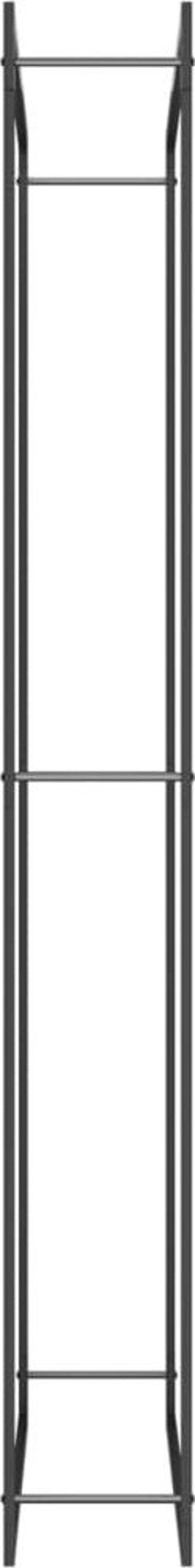 vidaXL vidaXL Stojak na drewno, matowy czarny, 110x28x214 cm, stalowy