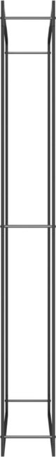 vidaXL vidaXL Stojak na drewno, matowy czarny, 110x28x214 cm, stalowy