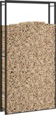 vidaXL vidaXL Stojak na drewno, matowy czarny, 110x28x214 cm, stalowy