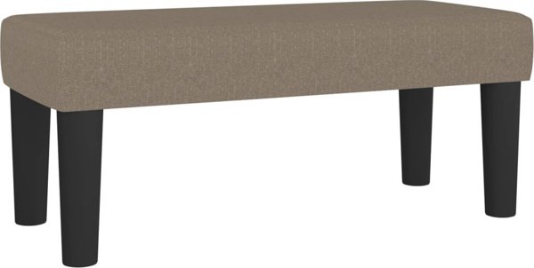 vidaXL vidaXL Κρεβάτι κοντινεντάλ με στρωμα, taupe, ύφασμα, 120x200 cm