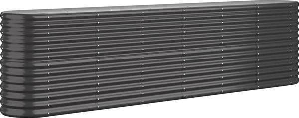 vidaXL vidaXL Donica ogrodowa, malowana proszkowo stal, 260x40x68 cm antracyt