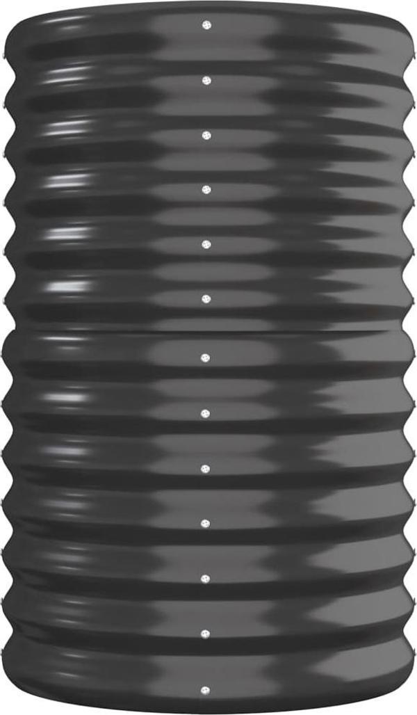 vidaXL vidaXL Donica ogrodowa, malowana proszkowo stal, 260x40x68 cm antracyt