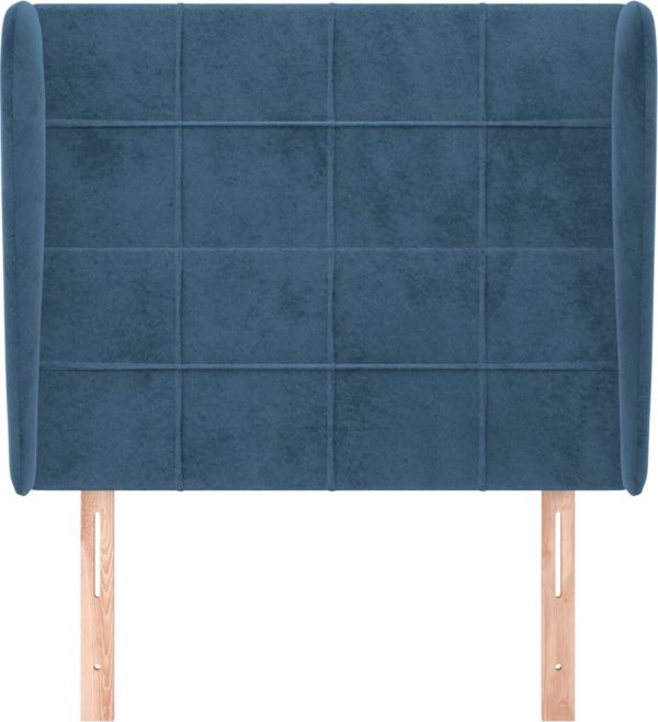 vidaXL Zaglowek uszak, ciemnoniebieski, 83x23x118/128 cm, aksamit