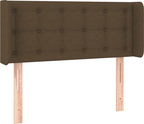 vidaXL Κεφαλάρι uszak, σκούρο καφέ, 103x16x78/88 cm, υφασμάτινο