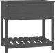 vidaXL Γλάστρα με ράφι, γκρι, 82,5x54x81 cm, κατασκευασμένη από ξύλο πεύκου