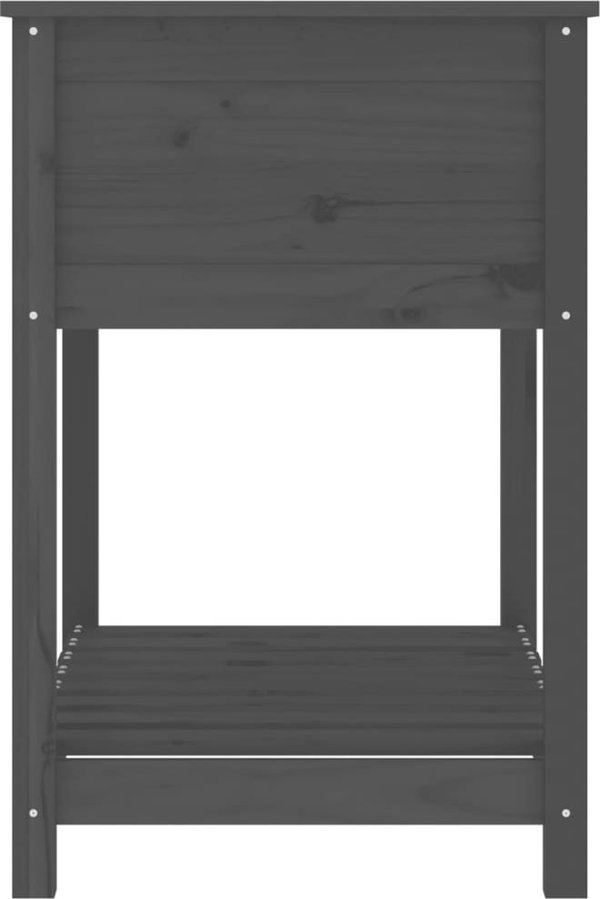 vidaXL Γλάστρα με ράφι, γκρι, 82,5x54x81 cm, κατασκευασμένη από ξύλο πεύκου