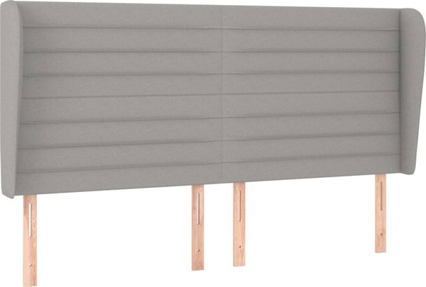 vidaXL Κεφαλάρι Uszak, ανοιχτό γκρι, 163x23x118/128 εκ, ύφασμα