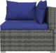 vidaXL vidaXL 3-osobowa sofa ogrodowa z poduszkami, szary rattan PE