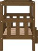vidaXL Κρεβατάκι σκύλου, μελί καφέ, 65,5x43x70 cm, από ξύλο πεύκου