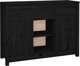 vidaXL vidaXL Komoda, czarna, 100x35x74,5 cm, lite drewno sosnowe