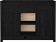 vidaXL vidaXL Komoda, czarna, 100x35x74,5 cm, lite drewno sosnowe