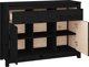 vidaXL vidaXL Komoda, czarna, 100x35x74,5 cm, lite drewno sosnowe
