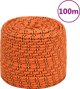 vidaXL Ιστιοπλοϊκό σχοινί πορτοκαλί, 10 mm, 100 m, πολυπροπυλένιο