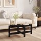 vidaXL vidaXL Stolik kawowy, czarny, 87x48x35 cm, lite drewno sosnowe