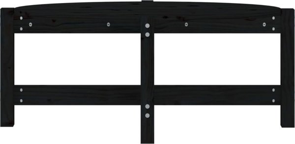 vidaXL vidaXL Stolik kawowy, czarny, 87x48x35 cm, lite drewno sosnowe