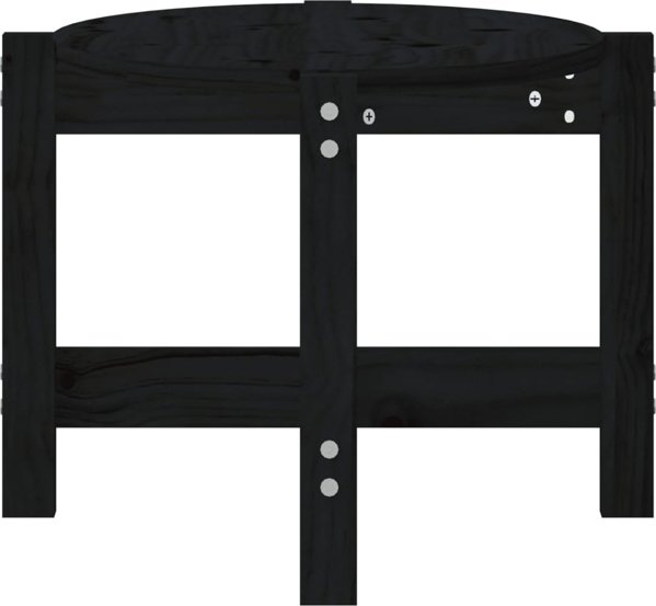 vidaXL vidaXL Stolik kawowy, czarny, 87x48x35 cm, lite drewno sosnowe