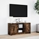 vidaXL Έπιπλο TV με LED, καπνισμένη δρυς, 100x34x50 εκ