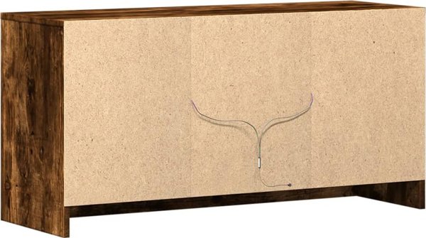 vidaXL Έπιπλο TV με LED, καπνισμένη δρυς, 100x34x50 εκ