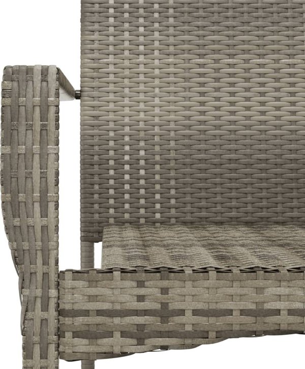 vidaXL vidaXL 5-cz. zestaw mebli ogrodowych, poduszki, czarno-szary rattan PE