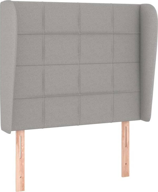 vidaXL Προσκέφαλο uszak, ανοιχτό γκρι, 93x23x118/128 cm, ύφασμα