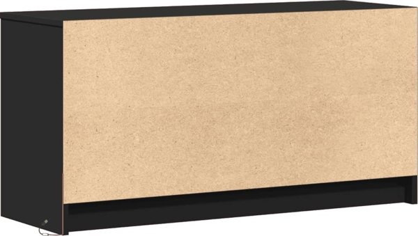 vidaXL τηλεοπτική ντουλάπα με LED, μαύρη, 100x34x50 cm, ξυλοσανίδα