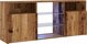 vidaXL Επίπλο TV με φωτισμό LED, παλαιωμένο ξύλο 120x30x50 cm