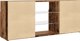 vidaXL Επίπλο TV με φωτισμό LED, παλαιωμένο ξύλο 120x30x50 cm