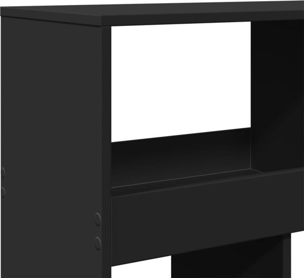 vidaXL Ράφι, μαύρο, 100x33x125,5 εκ, από ξυλοπαράγωγο υλικό