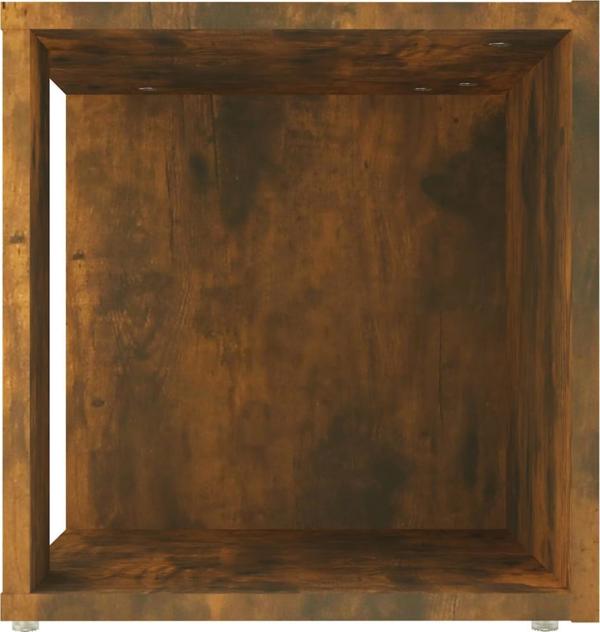 vidaXL πλευρικό τραπεζάκι, καπνιστή δρυς, 33x33x34,5 εκ.