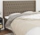 vidaXL Zaglowek uszak, taupe, 203x16x118/128 cm, tkanina