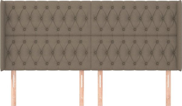 vidaXL Zaglowek uszak, taupe, 203x16x118/128 cm, tkanina