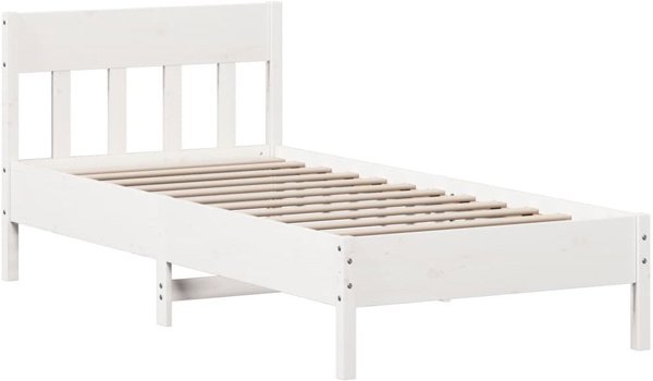 vidaXL Krevati me rafia choris stroma lefko 90x200 ek peuko