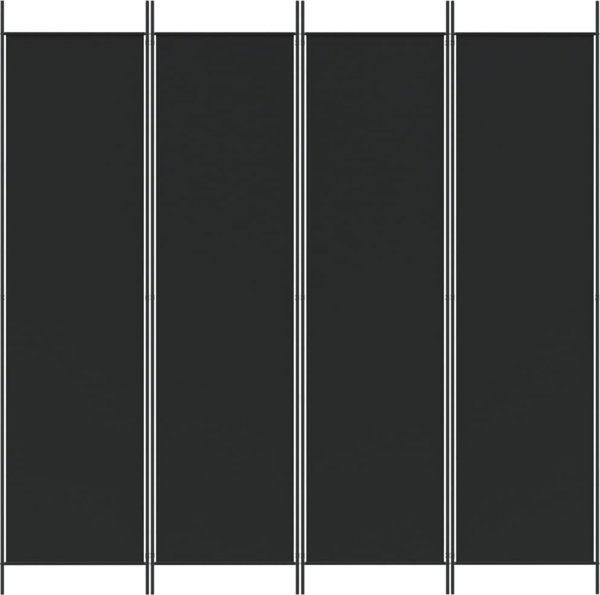 vidaXL vidaXL Parawan 4-panelowy, czarny, 200x200 cm, tkanina