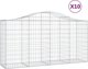 vidaXL Kosze gabionowe, 10 τεμ, 200x50x100/120 εκ, γαλβανισμένο σίδερο