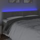 vidaXL Κεφαλάρι για κρεβάτι με LED, ανοιχτό γκρι, 200x5x78/88 cm, βελούδινο